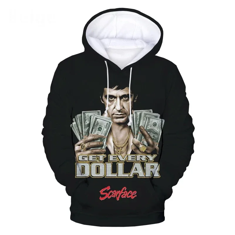 Scarface Movie 3D Print Hoodies Men Women Fashion Streetwear Oversized Sweatshirts Hoodie Male Pullovers Tracksuit Man Clothing