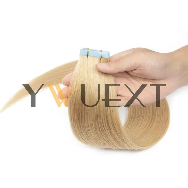 30g Real Human Hair Tape in Extensions 12''-24'' Natural Straight Seamless Tape Hair On Double Sided Tape 20pcs for Women