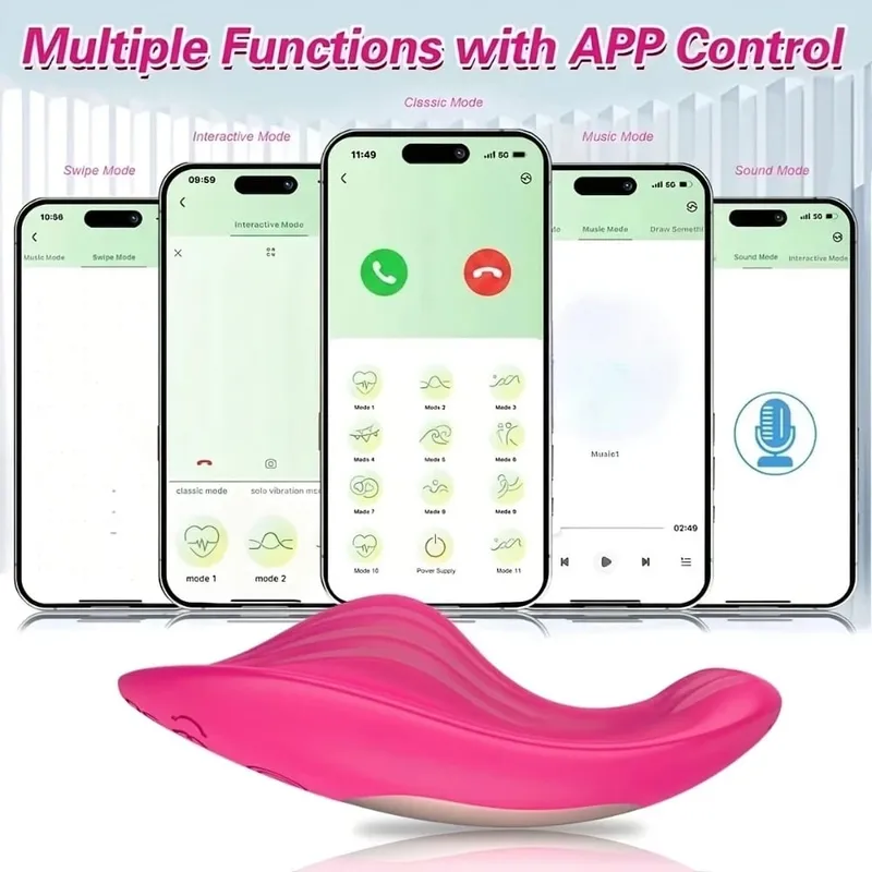 APP Wearable Vibrator Sex Toy for Women 9 Modes Powerful Two Point Stimulation Personal Massager Rechargeable Couple Sex Toys
