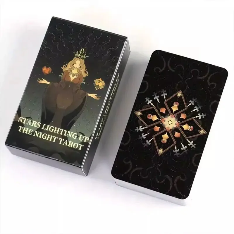Stars Lighting Tarot Card Game - Night Sky Theme Fated Beauty Tabletop Game for Nighttime Play