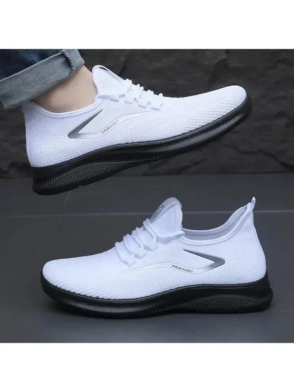 Nefes alabilen Hava Örgü Üst Slip On Ayakkabı Esnek Yumuşak Kaymaz Taban Günlük Koşu Eğitmenleri Tüm Sezon Günlük Giyim için