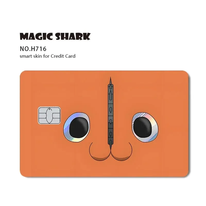 Magic Shark Cool Anime Cool Holographic Laser Shinny Film Skin Sticker Cover for Bank Credit Debit Card