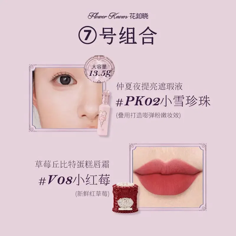 Flower Knows Concealer Lip Glaze Duo Brightening Concealer & Glossy Lip Lacquer 2-Piece Set for Flawless Base & Juicy Lips