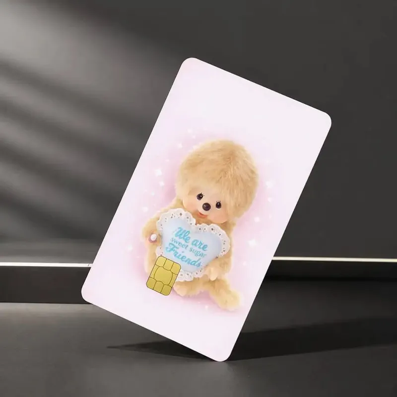 Cute M-MonchhichiS Sticker Film Tape Skin for Credit Card Debit Card Waterproof Stickers
