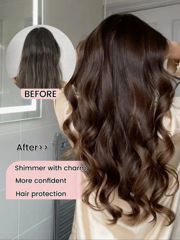 3PCS 24Inch Synthetic Long Curly Wavy Clip In Hair Extension Lightweight Black Brown Hair Accessories Invisible Women Daily
