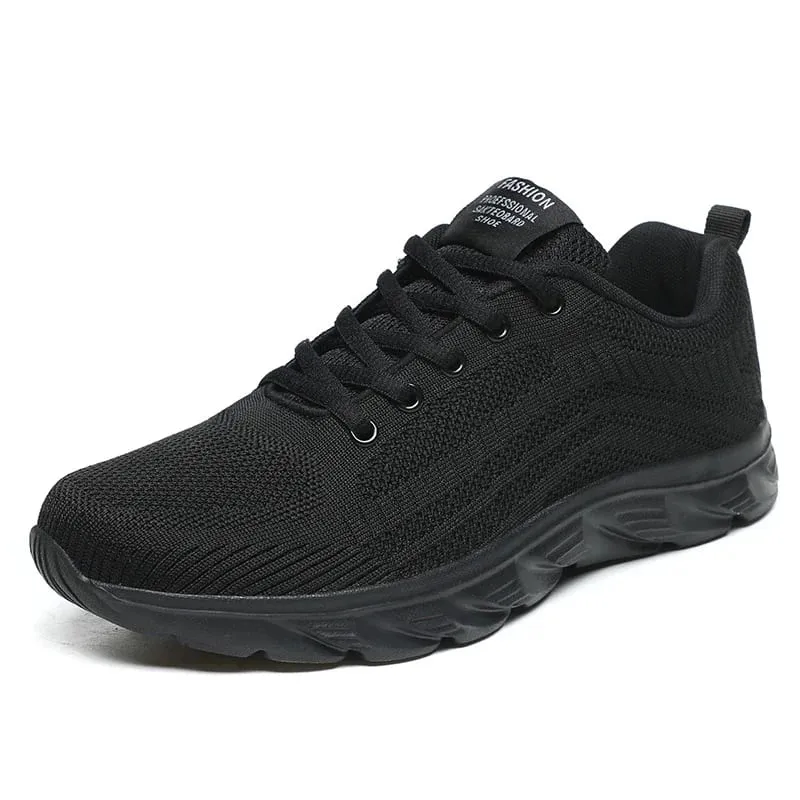 Men Running Shoes Comfortable Sport Shoes Men Trend Lightweight Walking Shoes Men's Sneakers Breathable Zapatillas Black 1
