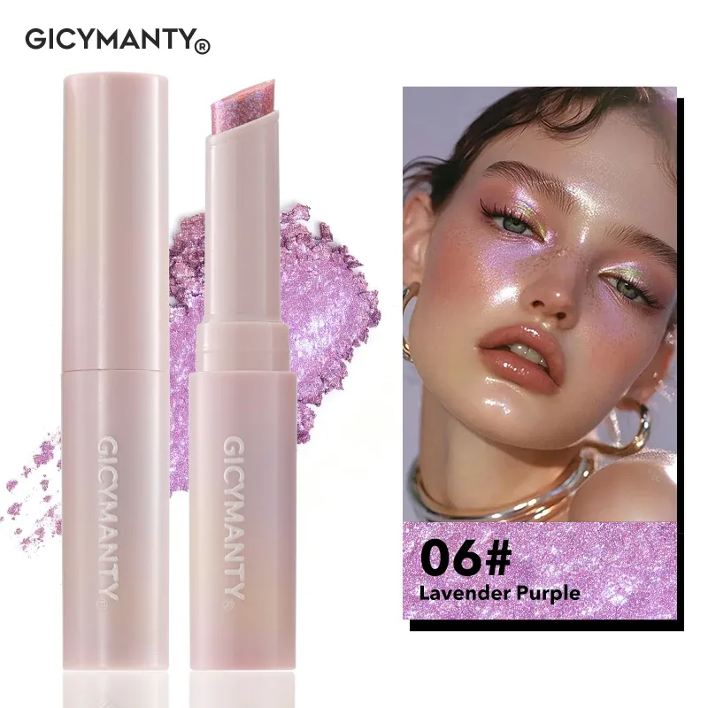 Jelly Eyeshadow Stick Holographic Pearl Shimmer and Delicate Glitter for Eye Brightening