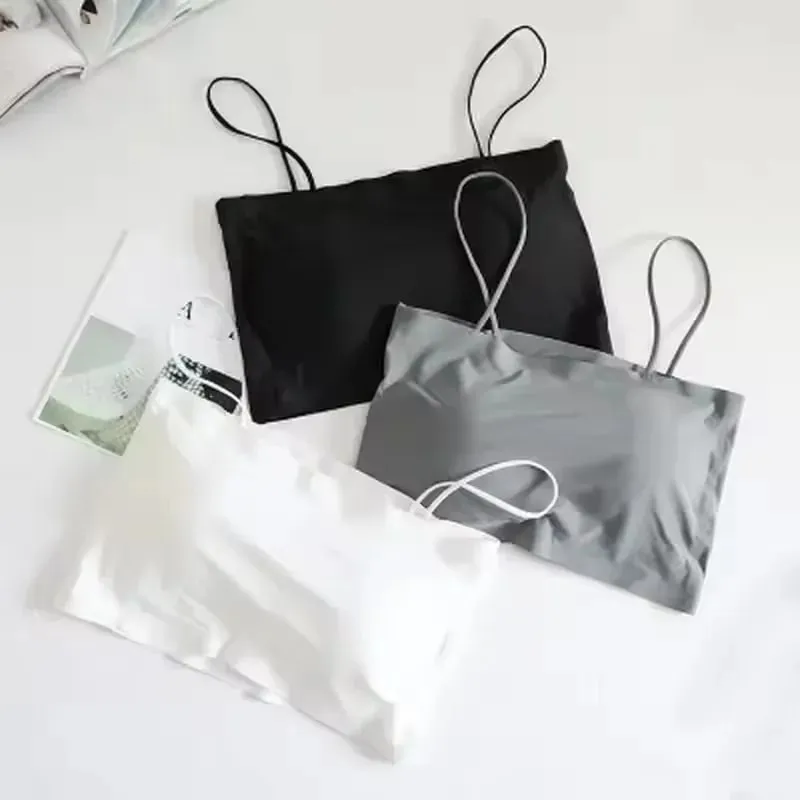 Comfortable Waist Beauty Back Wrap Chest Tube Top Girl No Steel Ring Camisole Bra Underwear New Female Simple Beauty Back