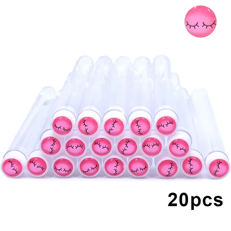 20pcs Reusable Eyebrow Brush Tube Disposable Eyelash Brush Eyebrow Brush With Eelash Resin Drill Replaceable Makeup Brushes
