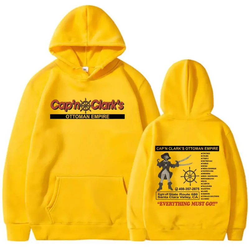 Backrooms Cap'n Clark's Ottoman Empire Pirate Hoodies Men's Women Clothing Casual Long Sleeves Hooded Sweatshirts Streetwear