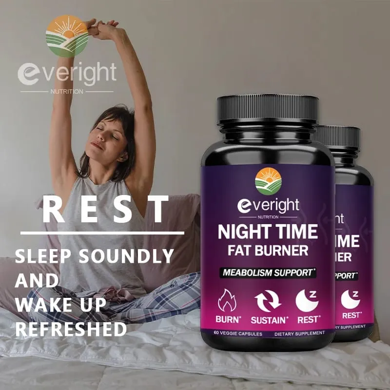 Nighttime Fat Burner & Appetite Suppressant - Thermogenic Metabolism Booster for Weight Loss and Immune Health