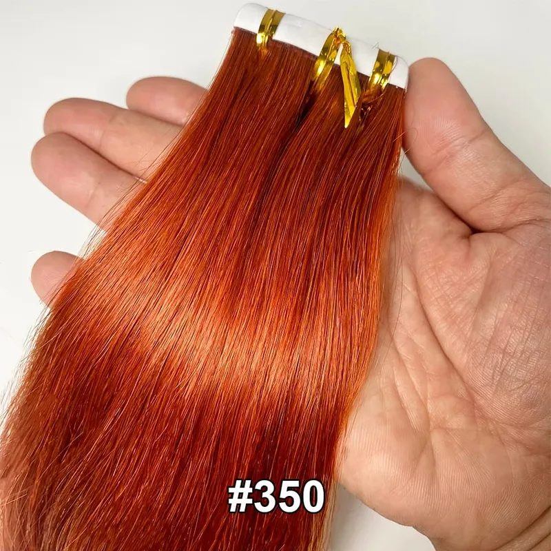 Luckinghair Wholesale 100% Virgin Double Drawn Straight Invisible Human Hair Tape in Extensions Wave Style