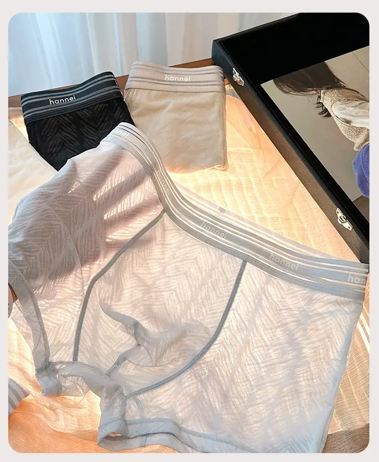Bagong Kasuotang Panlalaki sa Tag-init, Panlalaking Boxer Brief, Plus Size na Breathable Underwear, Manipis na Maluwag na Panlalaking Kumportableng Solid na Kulay na Short