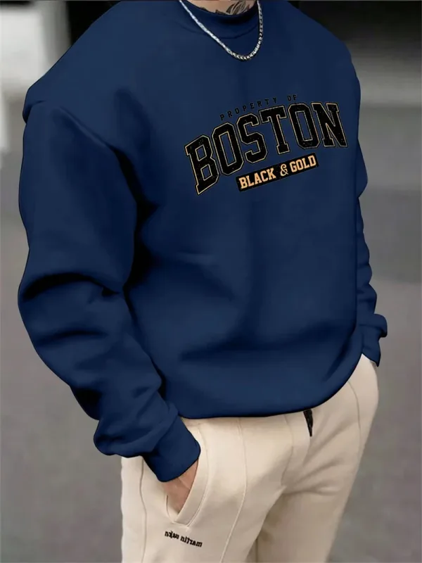 Simple Letters Pattern Sweatshirts For Men Fashion Trendy Streetwear 3D Printed Hoodies Cool Oversized Hip Hop Pullovers Tops