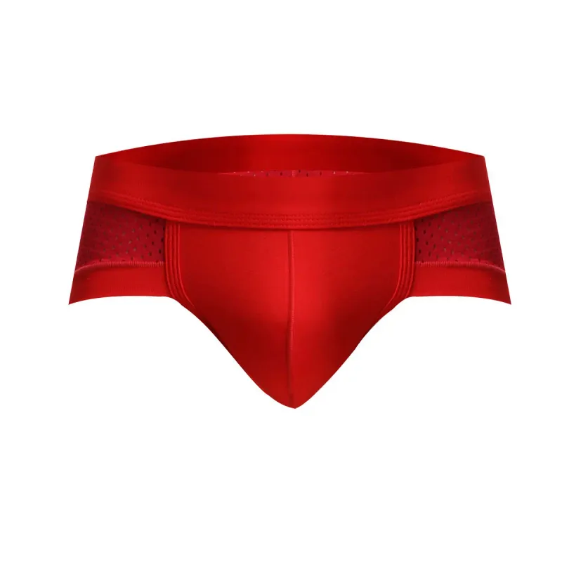 Solid color Sexy Mesh Leisure Motion Boys' Underwear Low-waisted No trace Quick Drying Fashion Cool and Refreshing Underpants