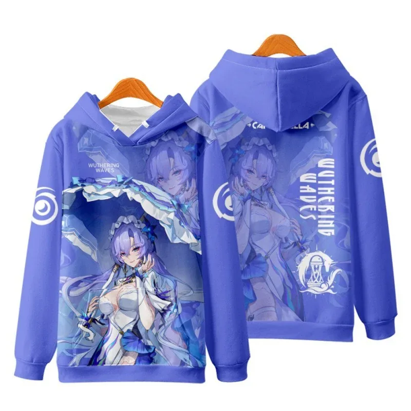 Game Wuthering Waves All Role Playing 3D Hoodies Sweatshirts Fashion Men's Anime Pullover Autumn/Winter Outdoor Casual Tracksuit