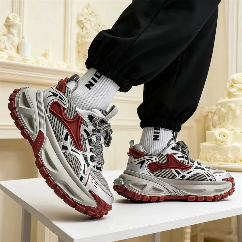 Chunky Sneakers Summer new heighten breathable lightweight casual Men's outdoor running shoes fashion student speed sports shoes