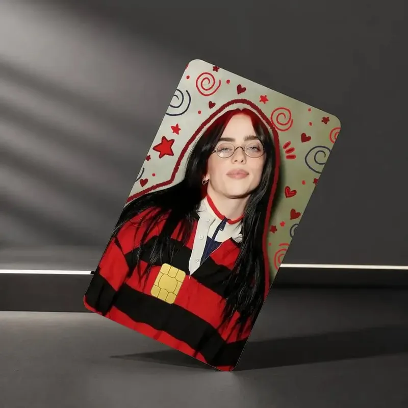 Musician Billie E-Eilish Sticker Film Tape Skin for Credit Card Debit Card Waterproof Stickers