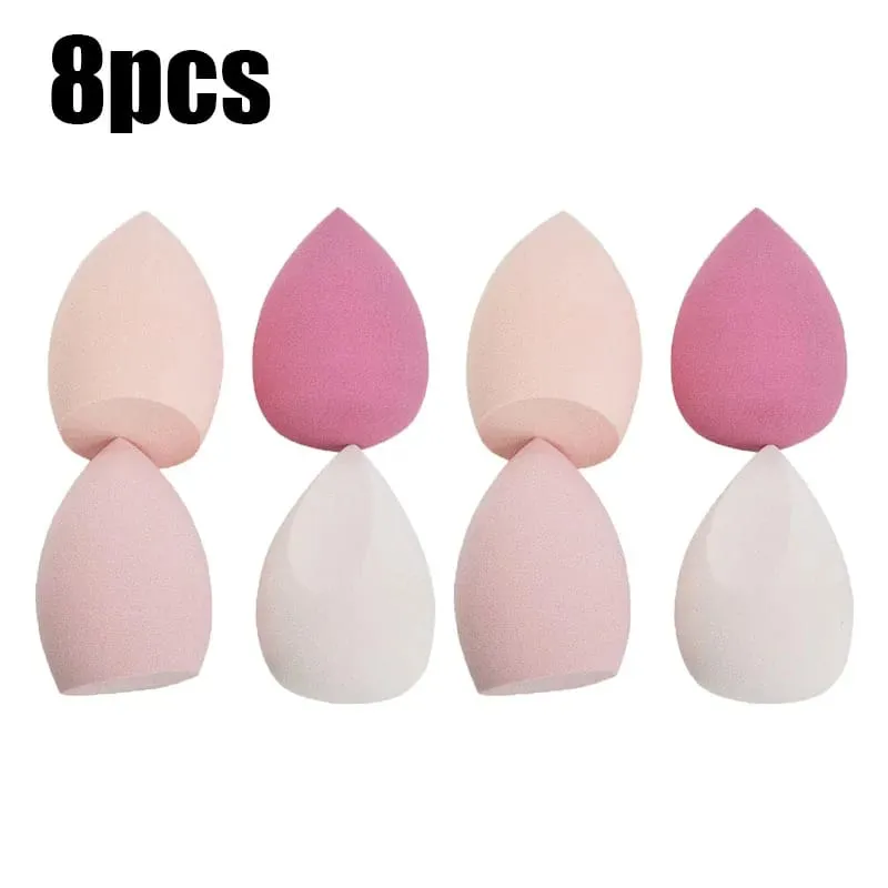 4/8/16pcs Cosmetic Puff Set Beauty Egg Wet And Dry Dual-Use Egg Makeup Foundation Sponge Air Cushion Puff Soft Makeup Tools