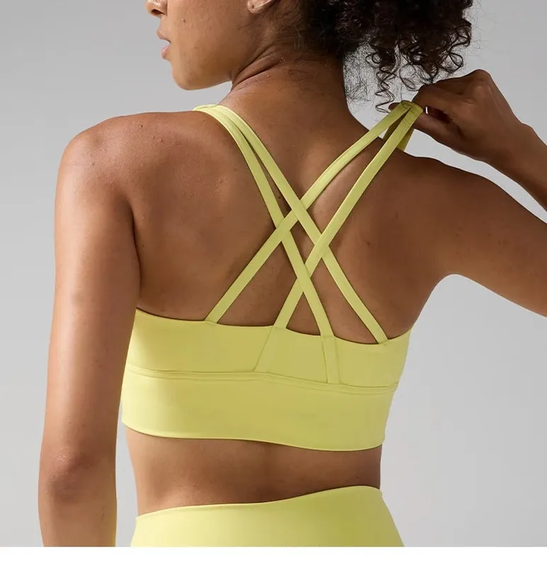Solid Color Women Women Fitness Yoga Bras Race Back Sports Bras Nylon Top Women Bra Sexy Breathable Underwear For Women Gym