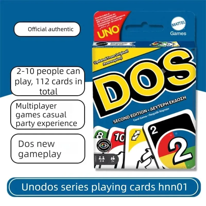 UNO Filp JRV01 Playing Cards Games DOS Family Party Table Playing Card W2085-Mattel Kids Toys Board Games