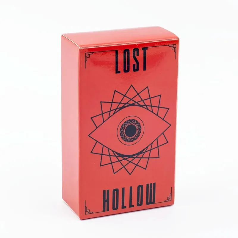 Lost Hollow Tarot 80-Card Game Set with Guidebook - Red Gilded Edges Perfect for Family Parties Compact Size 10.3x6cm