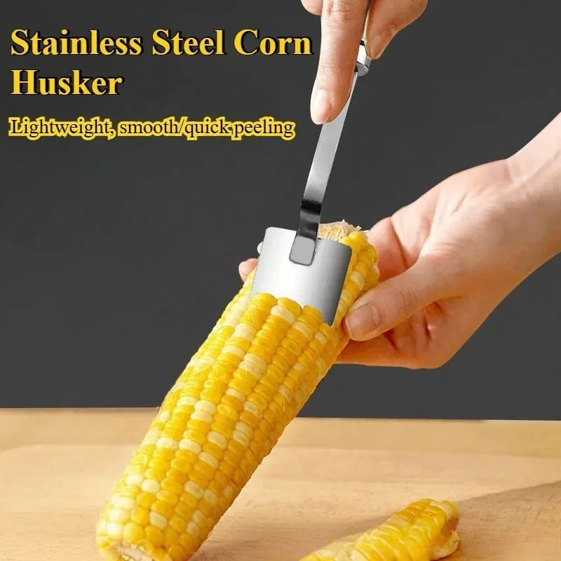 Stainless Steel Corn Peeler Serrated Corn Peeler Corn Cob Planer Thresher Cutter Mga Prutas at Gulay sa Kusina Mga Gadget — image 2