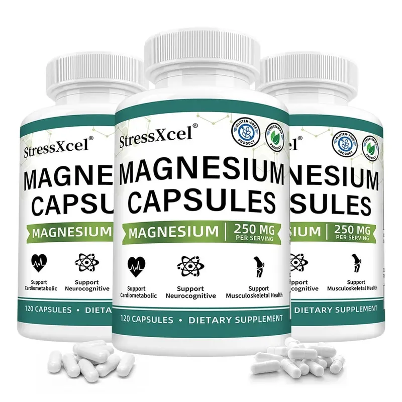 Magnesium Glycinate 250mg with Zinc Vitamin D3 & B6 for Sleep Relaxation Immune Health Absorption 120 Capsules