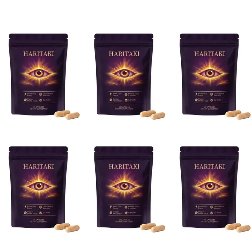 Haritaki Third Eye Capsules for Digestive Balance & Regular Gut Support with Antioxidant Protection 60 Organic Veggie Capsules