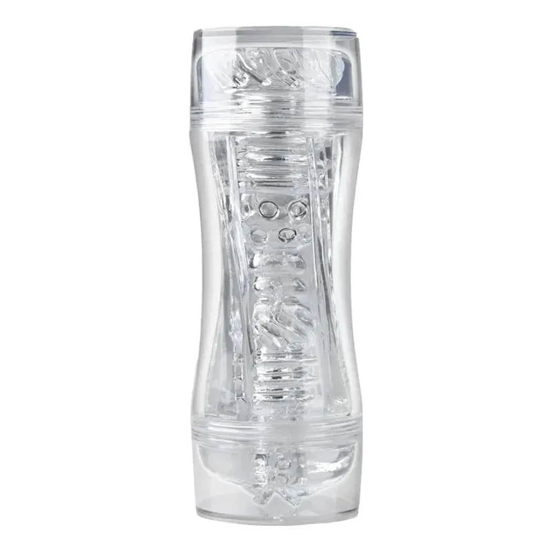 Male 3D Manual Masturbator Transparent Vagina Soft Pussy Sex Toys Realistic Adult Endurance Exercise Sex Toy Pocket Cup for Men