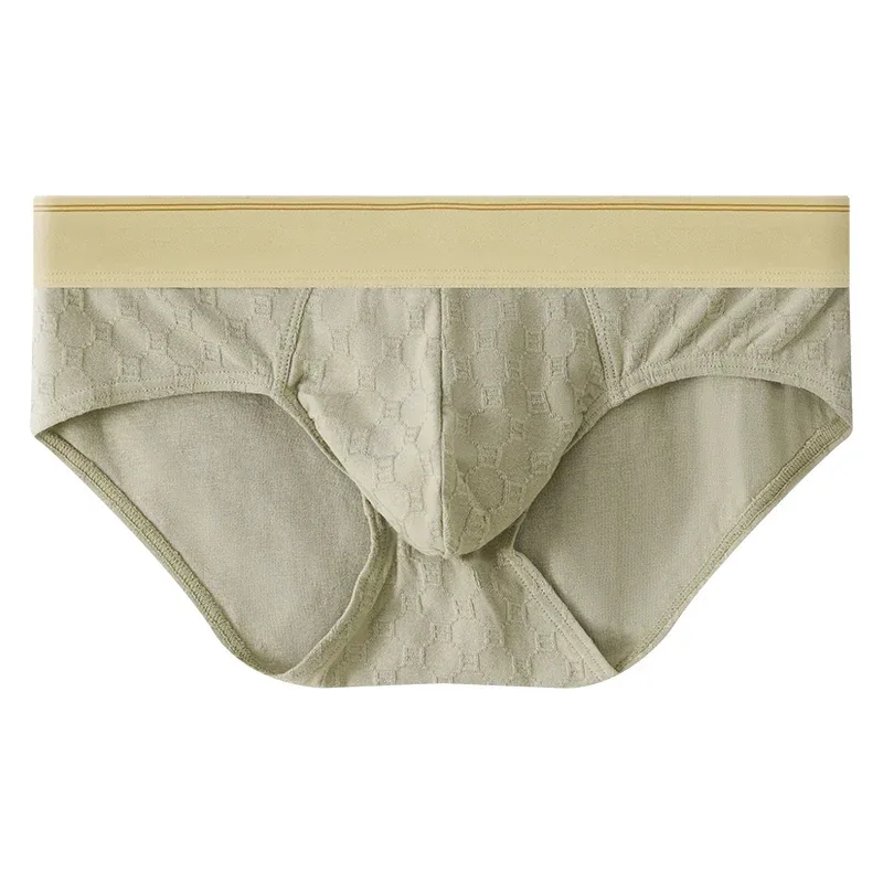 Fashion Men's Underwear Breathable and Comfy Pure Cotton Knit Briefs — image 1