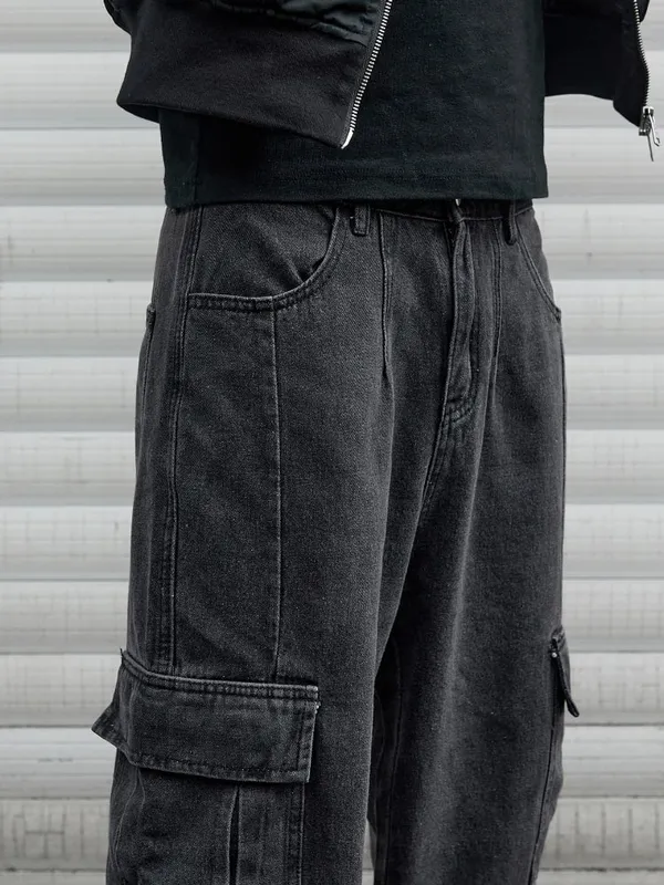 Y2k New Baggy Jeans Male Hip Hop Harajuku Trousers Wide Leg Denim Pants Men's Jeans Streetwear Korean Oversize Cargo Pants