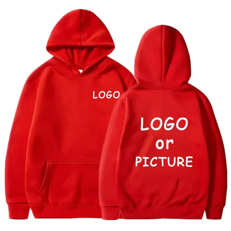 Custom logo printed men's women's casual hoodies long sleeve hoodies autumn and winter personalized street style sweatshirts.
