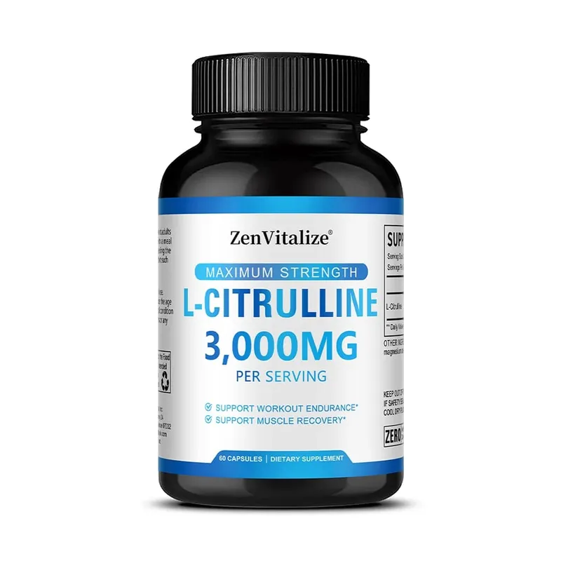 L Citrulline 3000mg Supplement Capsules for Men & Women - Muscle Recovery & Workout Endurance - Vegan Non-GMO