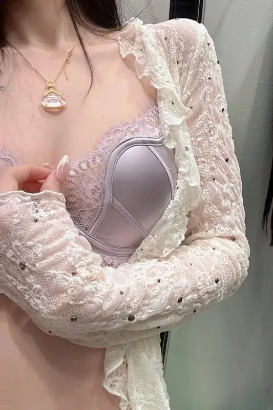 Black Purple French Lace Lingerie Full Bust Minimizer Bra Reduce Breast Size Lift Shape Prevent Sagging Sexy Push Up S-XL 32-38