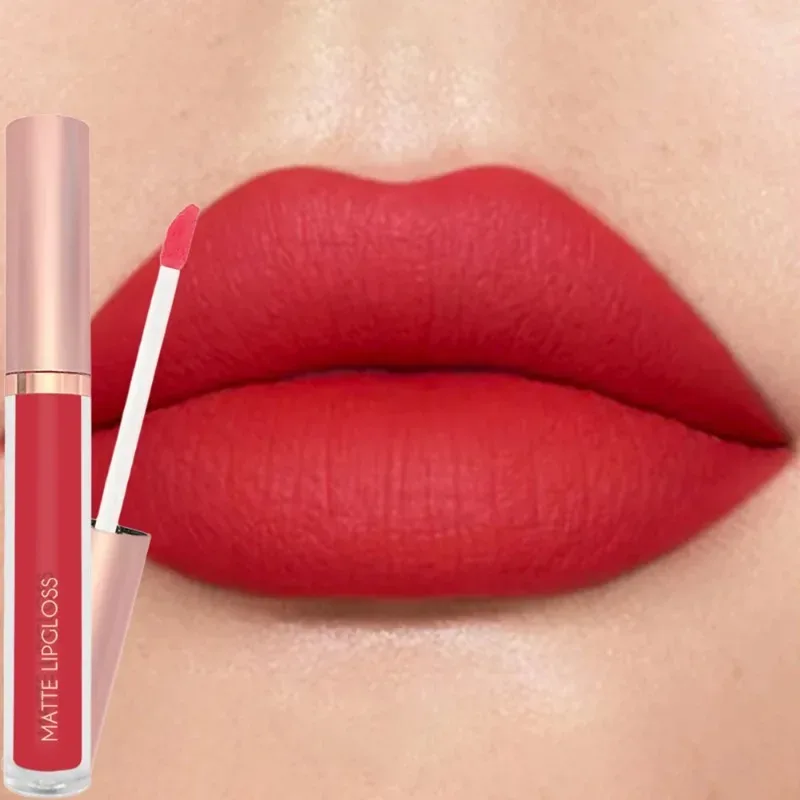 12 cores fosco veludo sexy brilho labial à prova dlong água de longa duração antiaderente copo lábio esmalte nude batom líquido lábios maquiagem cosméticos — image 18