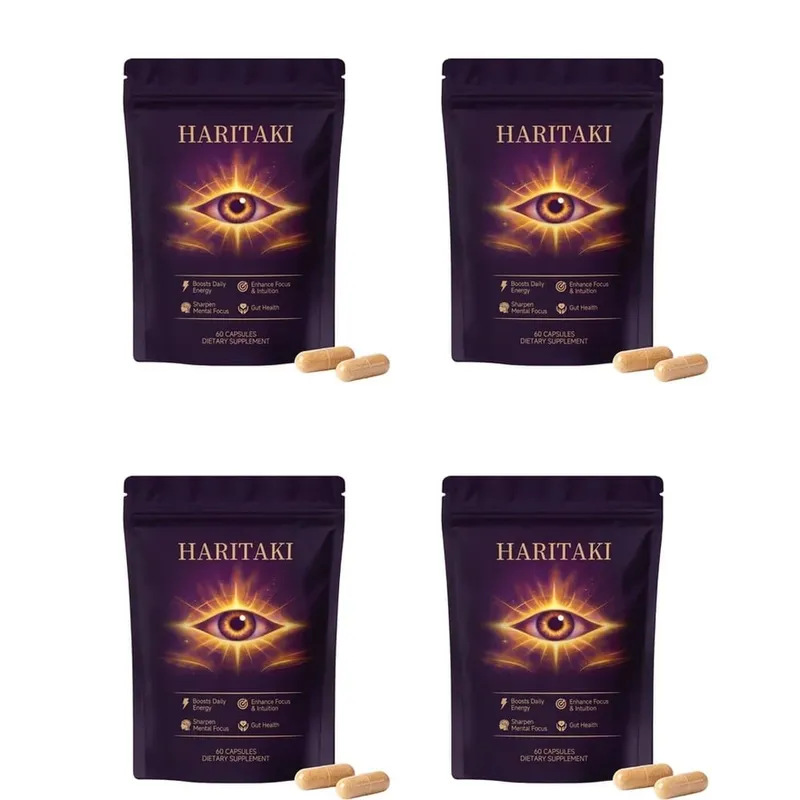 Haritaki Third Eye Capsules for Digestive Balance & Regular Gut Support with Antioxidant Protection 60 Organic Veggie Capsules