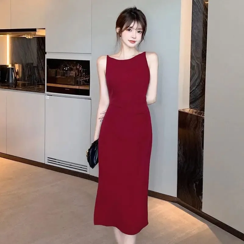 Fashion Sexy Dress 2026 Woman Elegant Party Dresses Women's Casual Dresses Long Summer Youth Beach Resort Look Slip Clothing