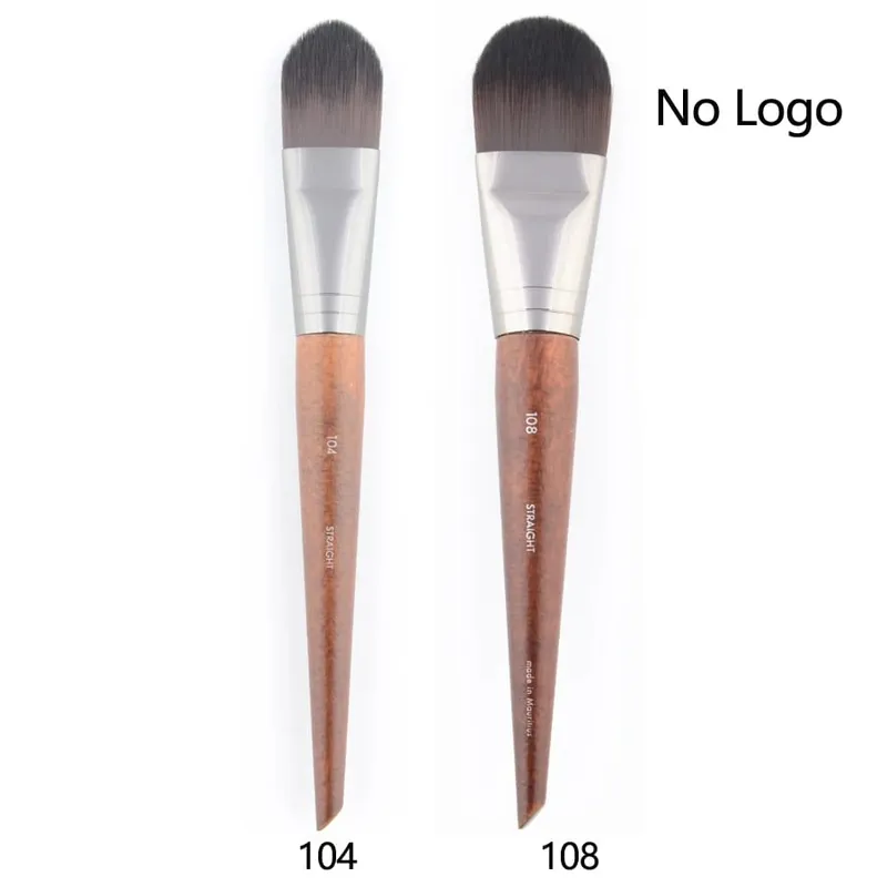 1 piece #108 Foundation Makeup brush Flat Liquid BB cream Natural wood straight Professional Face Mask Make up brushes Synthetic