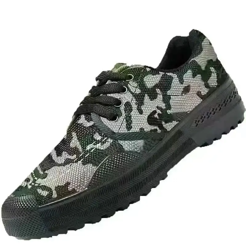 Durable Men Labor Insurance Shoes Anti-smash Safety Sneakers Wear-resistant Rubber Sole Breathable Tactical Training Shoes Work