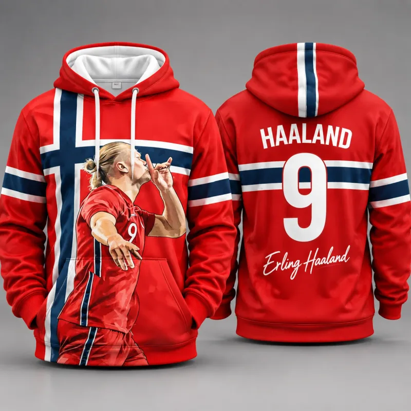 Norwegian Football Jersey 3D Print Men Sweatshirt Autumn/Winter Hoodies Y2k Hoodies for Men Men Clothing Streetwear Harajuku