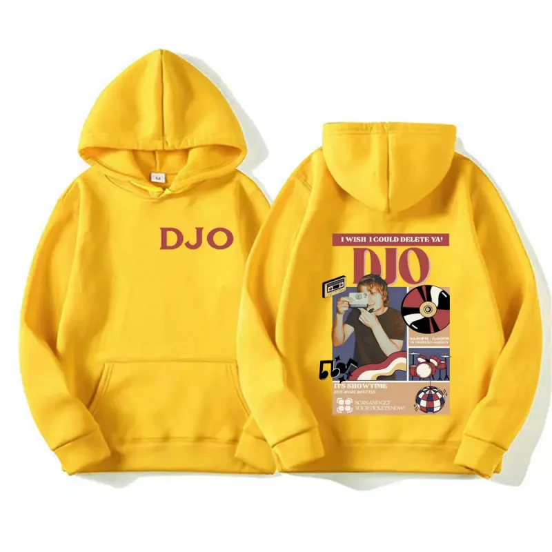 Djo Back on You Tour 2026 Music Concert Graphic Sweatshirt Joe Keery New Fans Gift Hoodie Men Women Retro Cozy Oversized Hoodies