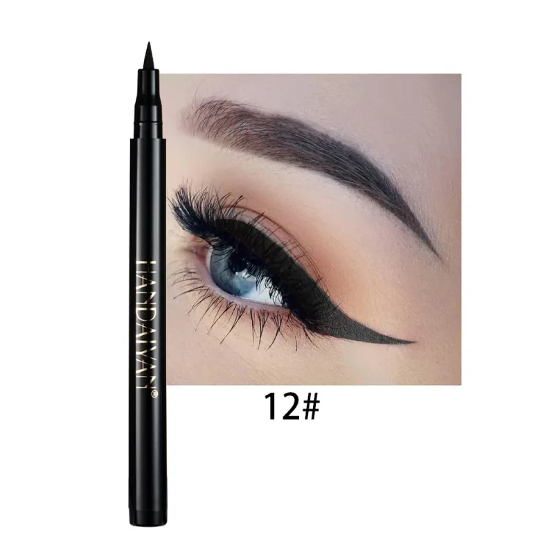 12 Colors Black Purple Liquid Eyeliner Pen Waterproof Big Eyes Makeup Smooth Quick-drying Matte Eye Liner Women Cosmetics Beauty