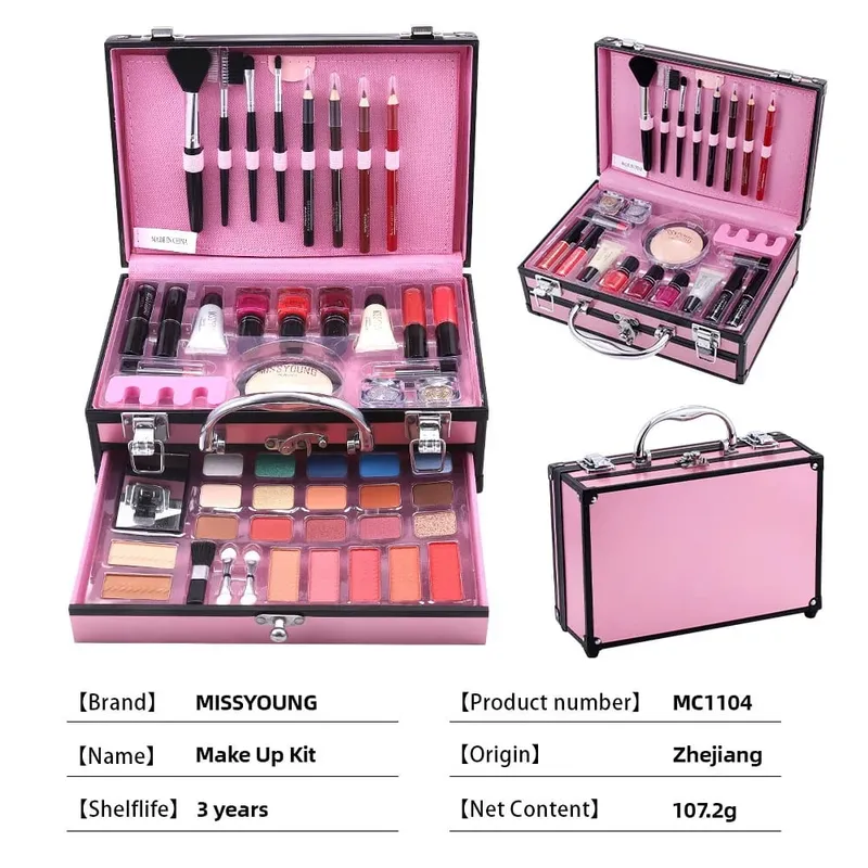 Diskon Besar Set Rias Multifungsi Matte Eyeshadow Lipstik Highlight Blush On Semua Dalam Satu Kit Rias Kosmetik Wajah Penuh Portabel