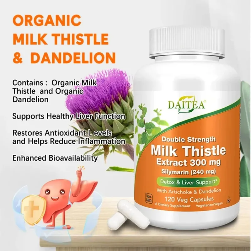 Liver Health Detox Cleanse Supplement | Artichoke Extract Milk Thistle & Dandelion Support A Healthy Liver Detoxify