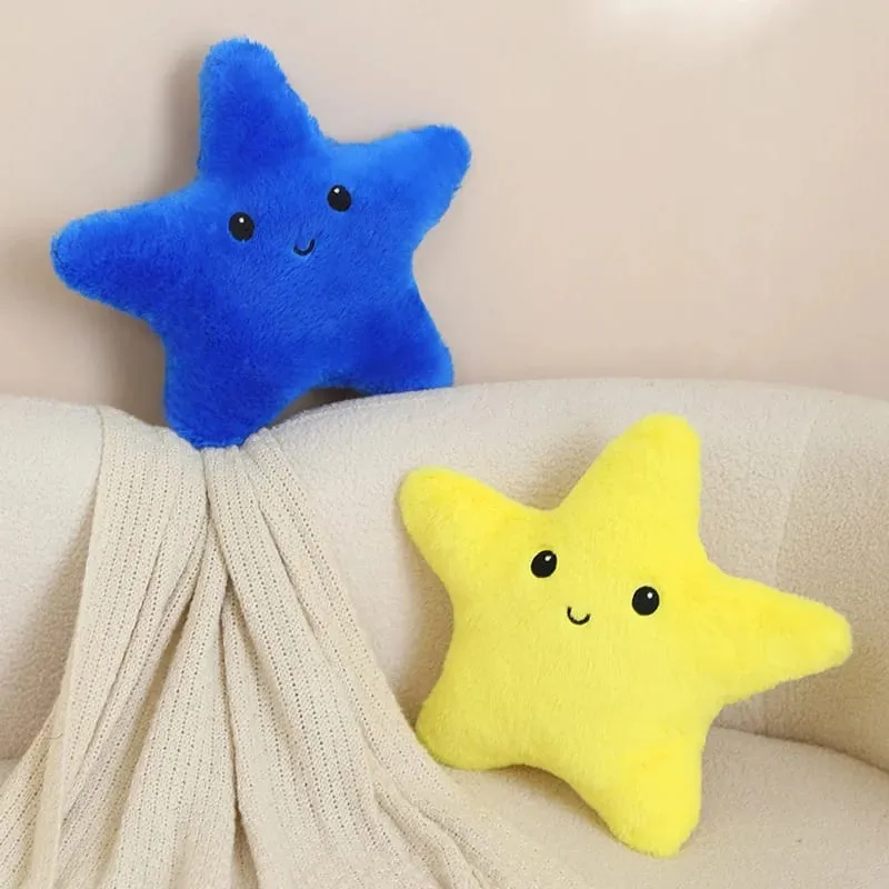 35/40cm Starfish Star Plush Pillow Stuffed Smiling Happy Sky Pillow Colorful Decor Cushion for Sofa Chair Back Support Gift