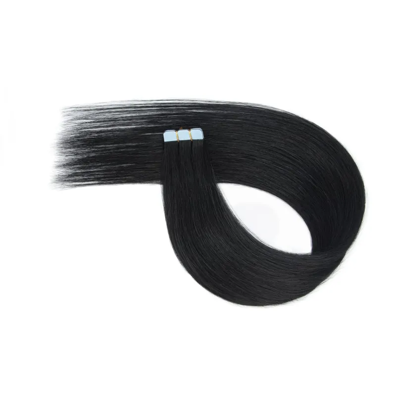 Machine Remy Real Human Hair Invisible Mini Tape in Extensions Skin Weft for Women Side Hair 10pcs Daily Use Wearing