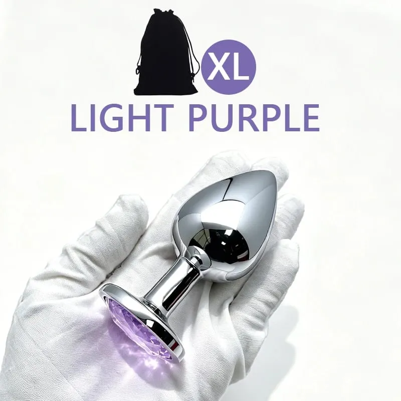 XS/S/M/L/XL Metal Anal Plug Butt Plug Sex Toy Butt Toy for Women Men Couples Adult Game Masturbator Anal Diamond Sex Toys