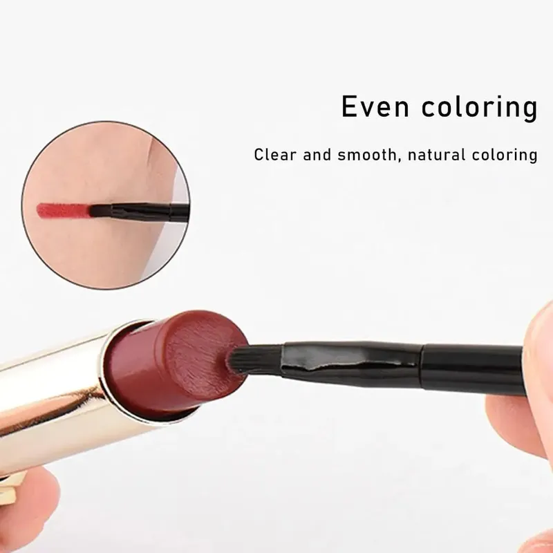 Makeup Lip Brushes Lipliner brushes Black with Cap Retractable Lipstick Brush Travel Portable lip scrub brush Gloss Makeup Brush