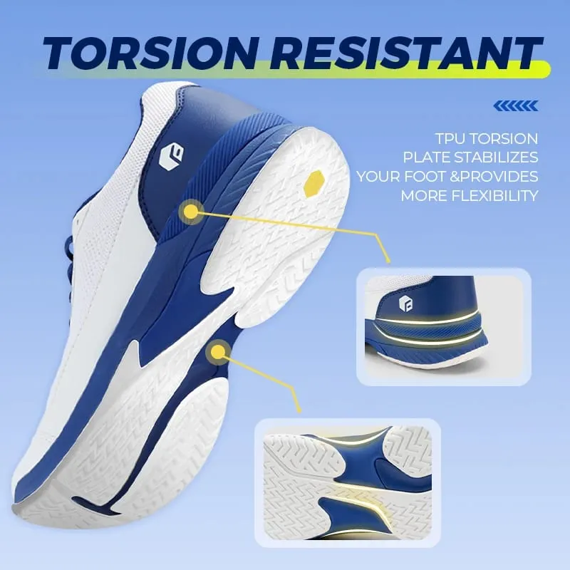 FitVille Men's Wide Width 2E Professional Tennis Training Shoes Breathable Lightweight Non-Slip Sports Sneakers Equipped with Arch Support for All Day Wear